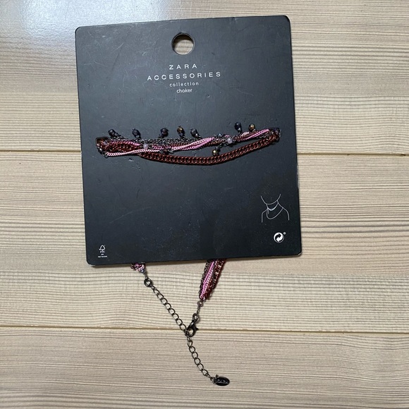 Zara Pink Chain Layered Choker - Picture 2 of 2